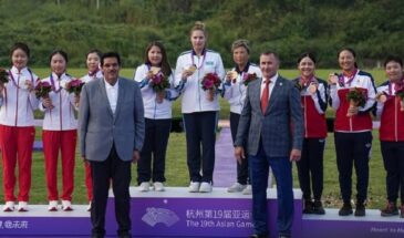Женская сборная по стендовой стрельбе принесла Казахстану первое золото на Азиатских играх и установила рекорд