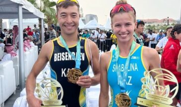 Казахстанская команда по триатлону выиграла две награды на чемпионате Азии в триатлоне