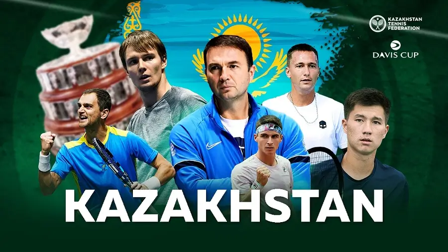 Стал известен состав сборной Казахстана по теннису на Кубок Дэвиса