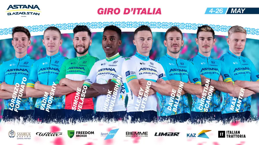 Команда от казахстана на “Джиро д'Италия”