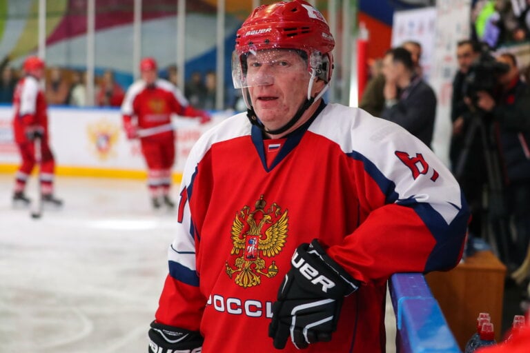 Charity ice hockey match in Norilsk, Russia