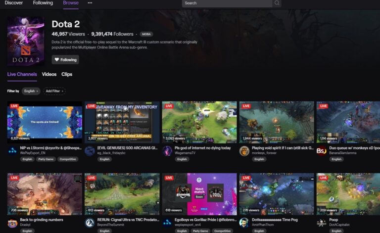 Twitch-те Dota 2 танымал стримерлерінің жалған арналары пайда болды