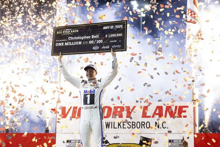 Кристофер Белл выиграл миллион долларов в гонке NASCAR All-Star