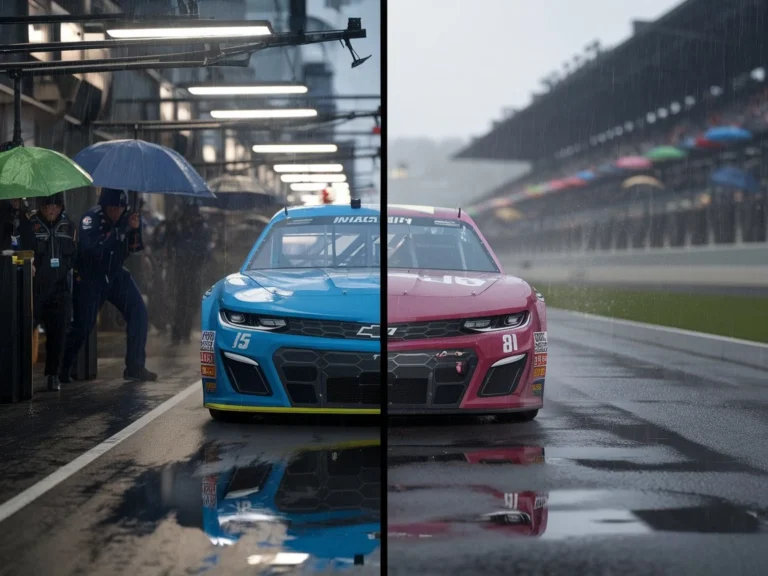 NASCAR жарысы Поконода найзағай мен жаңбырға байланысты кейінге қалдырылды