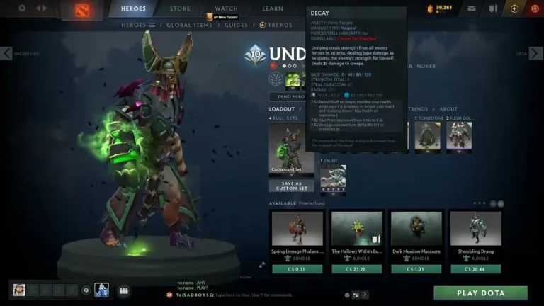Танымал стример Dota 2-дегі Undying кейіпкерін сынға алды