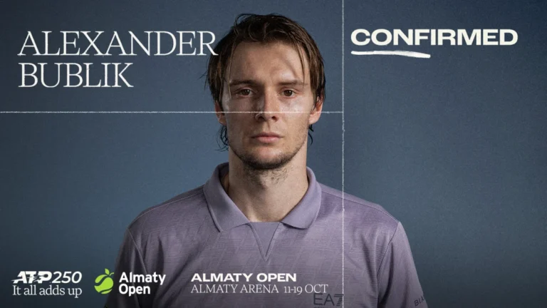 Александр Бублик сыграет на домашнем турнире ATP 250 Almaty Open
