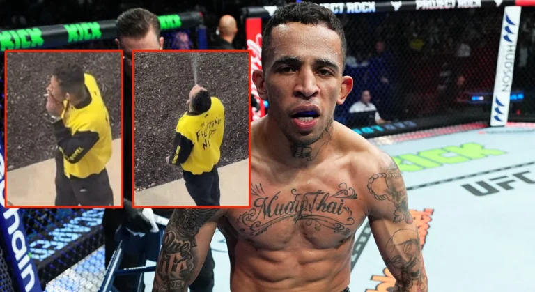 UFC жеңісінен кейін баспасөз мәслихатында темекі тартты