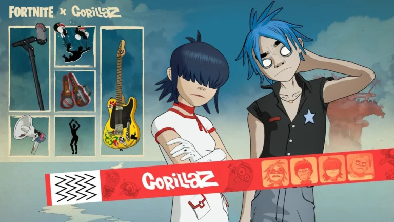 Fortnite объявила о сотрудничестве с виртуальной группой Gorillaz