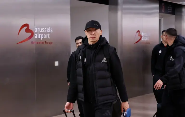 АФК «Кайрат» прибыл в Брюссель на первую игру 1/8 финала ЛЧ
