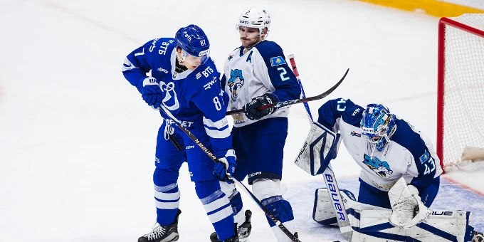 «Барыс» одержал выездную победу над московским «Динамо» в матче КХЛ